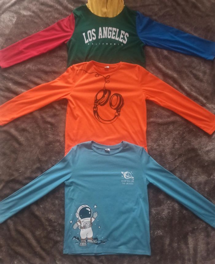 Lot de 3 t-shirts à manches longues