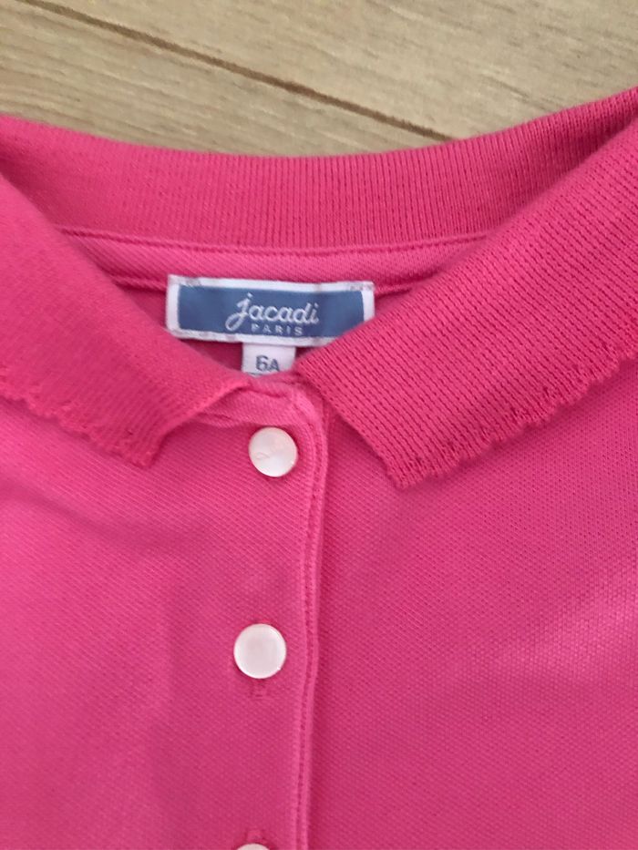 Lot de deux polos Jacadi rose et blanc - photo numéro 3