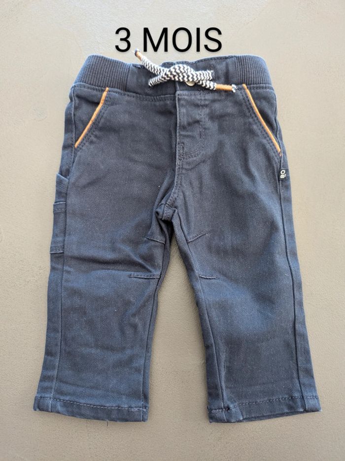 Pantalon marine Okaïdi - Taille : 3 Mois