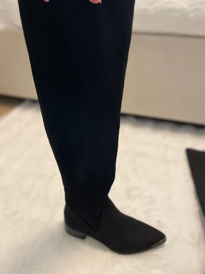 Botte cuissarde noir velours 39 - photo numéro 3