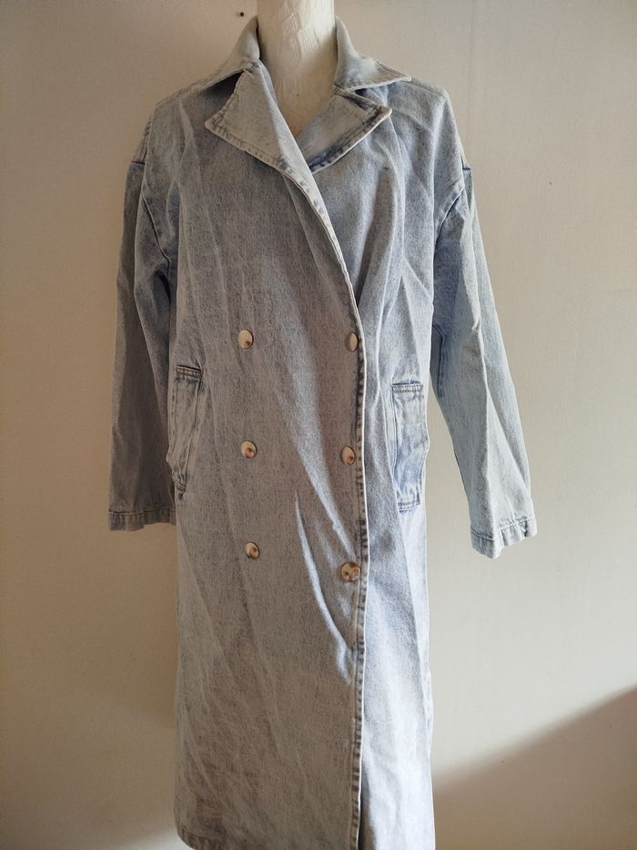 Longue veste en jean