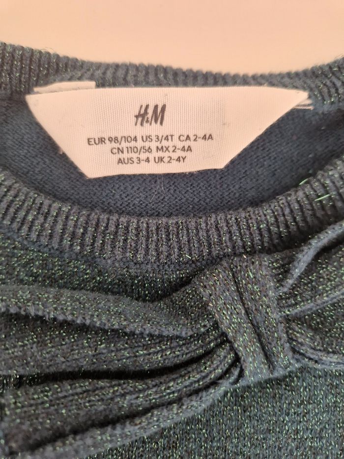 Robe vert pailleté 2/4 ans H&M - photo numéro 3