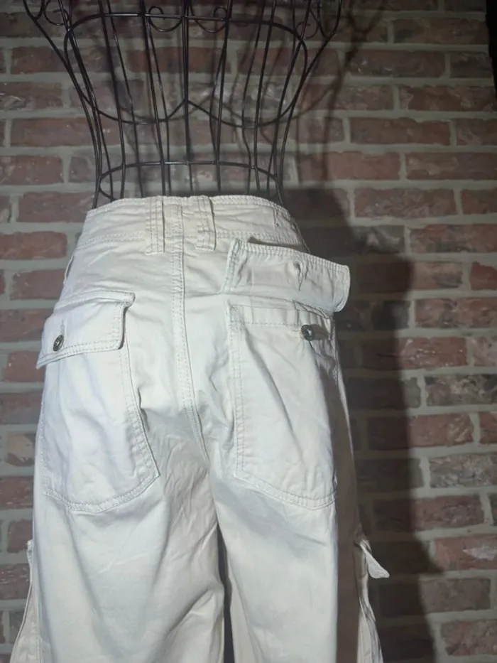 Jeans beige cargo Bershka Taille 32/XXS - photo numéro 14
