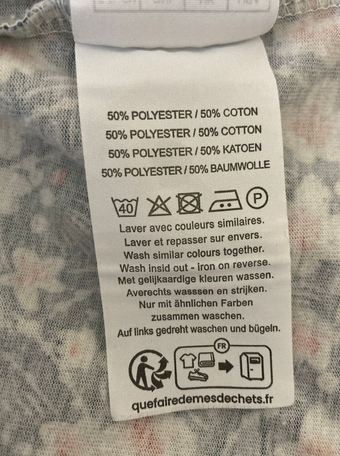 Tee-shirt fleuri encolure avec dentelle taille 54/56 - photo numéro 7