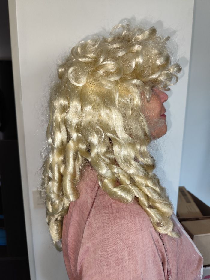 Perruque blonde boucles anglaise déguisement comtesse duchesse marie Antoinette Nelly Olson - photo numéro 6
