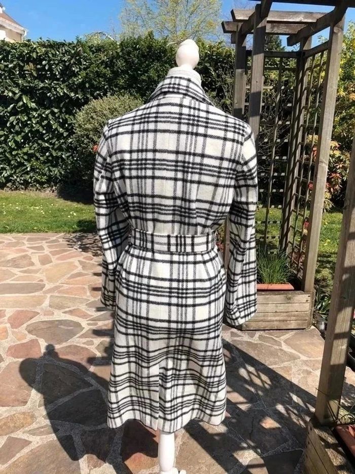 Manteau H&M neuf noir et blanc à rayures - photo numéro 9