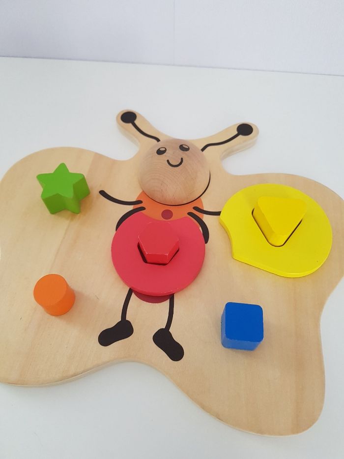 Papillon en bois formes et couleurs à emboîter - photo numéro 9