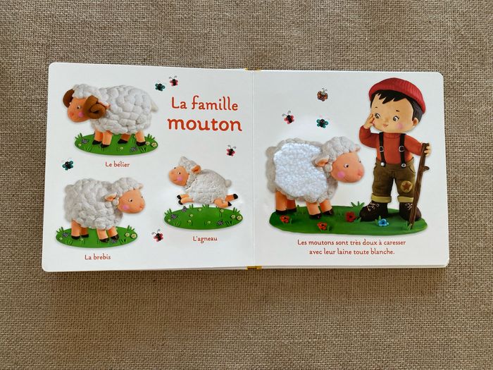 Livre L'imagerie à toucher des Bébés LA FERME Fleurus - photo numéro 3