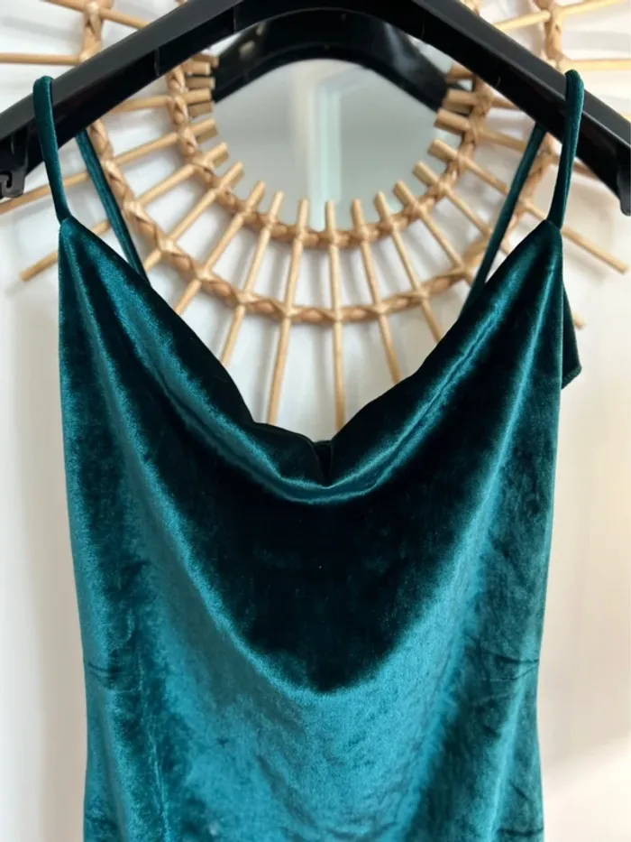 Robe en velours vintage rétro Mango - photo numéro 3