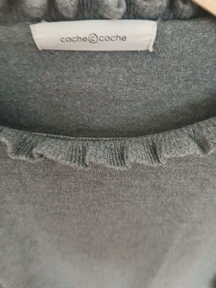 Pull gris cache cache - photo numéro 2