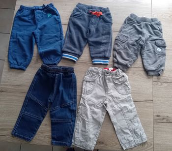 Lot 5 pantalons 12 mois