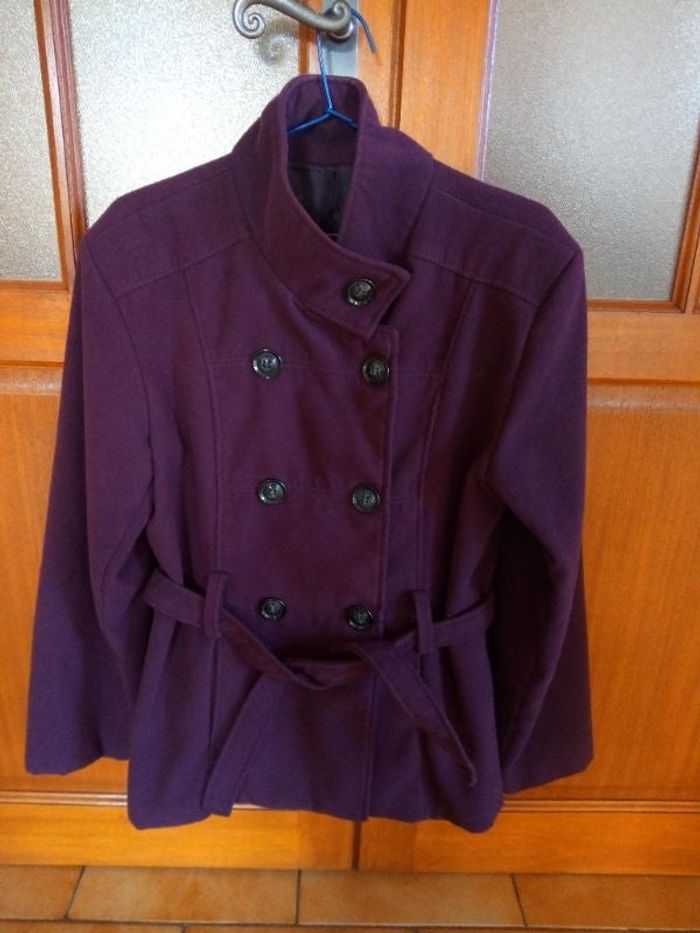 manteau 3/4 violet
