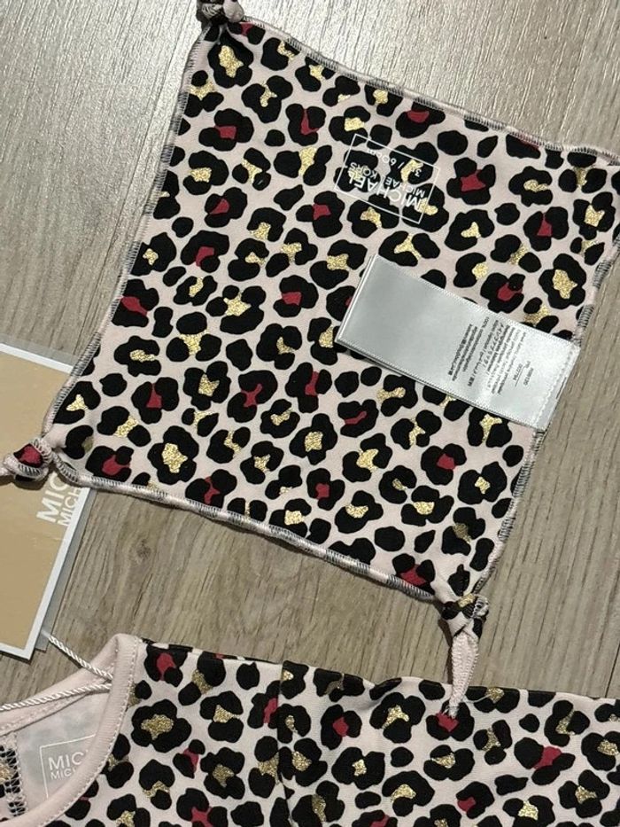 Ensemble 3 pièce pyjama bonnet pour bébé fille 3 mois Michael Kors - photo numéro 5
