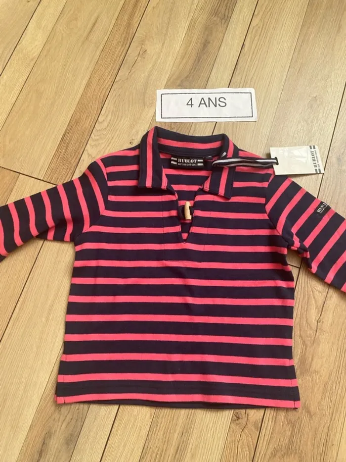 Marinière polo rose bleu - photo numéro 4