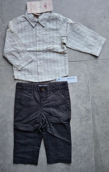 Ensemble 6 mois 3 pommes et bout'chou neuf avec etiquette