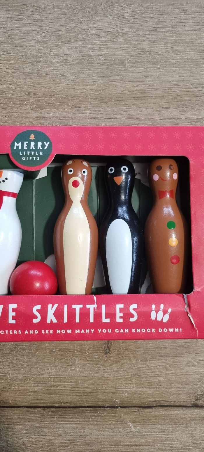 Jeu de mini quilles en bois de Noël - photo numéro 7