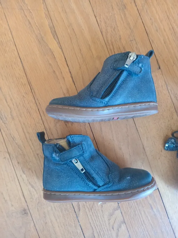 Lot 3 bottines cuir fille pointure 22 Shoopom / FR/ Aster - photo numéro 15