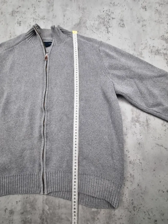 Veste zippée Tommy Hilfiger grise, L Hommes (mesures en photos) - photo numéro 5