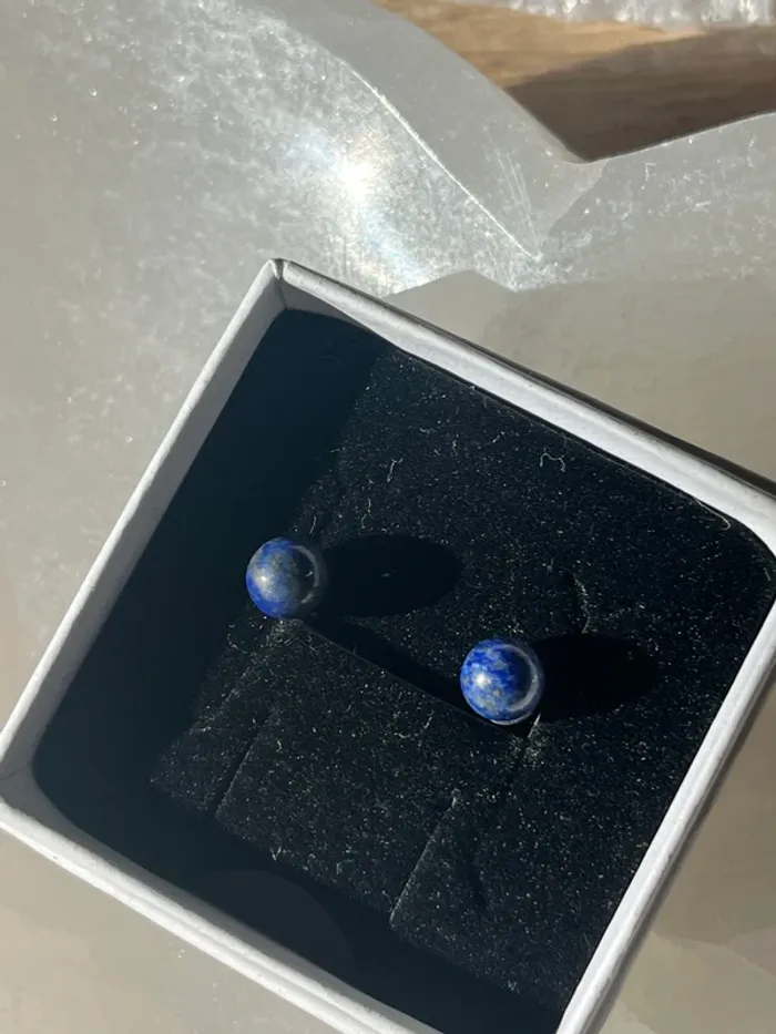 Boucles d’oreille Lapis Lazuli - photo numéro 2