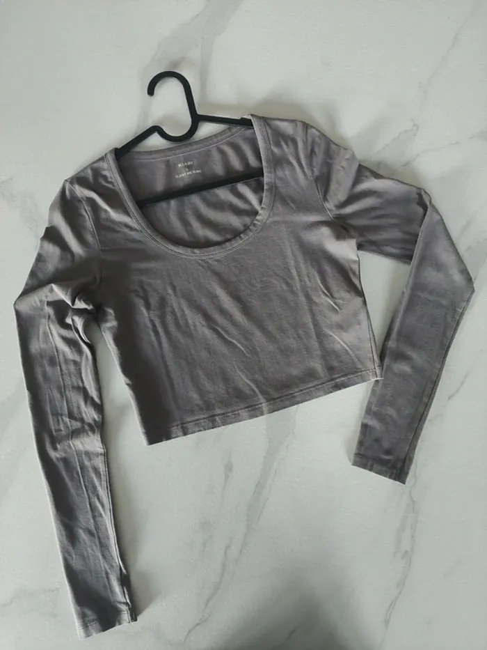 Crop top longues manches Kiabi - photo numéro 3