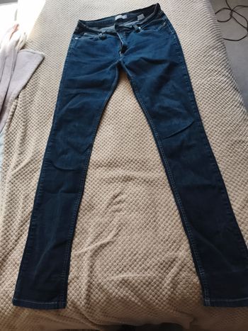 Jeans bleu foncé elasthane femme 