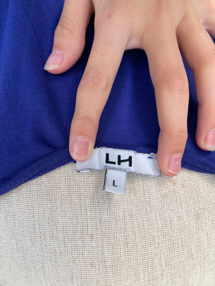 TEE shirt manche 3/4 couleur violet taille L marque la halle - photo numéro 5