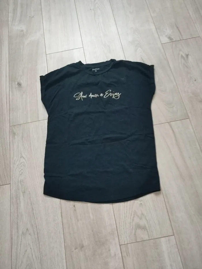 T-shirt long noir