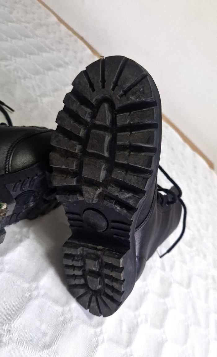 Rangers  / Boots , noir  , cuir véritable  , femme  , taille 38 - photo numéro 7