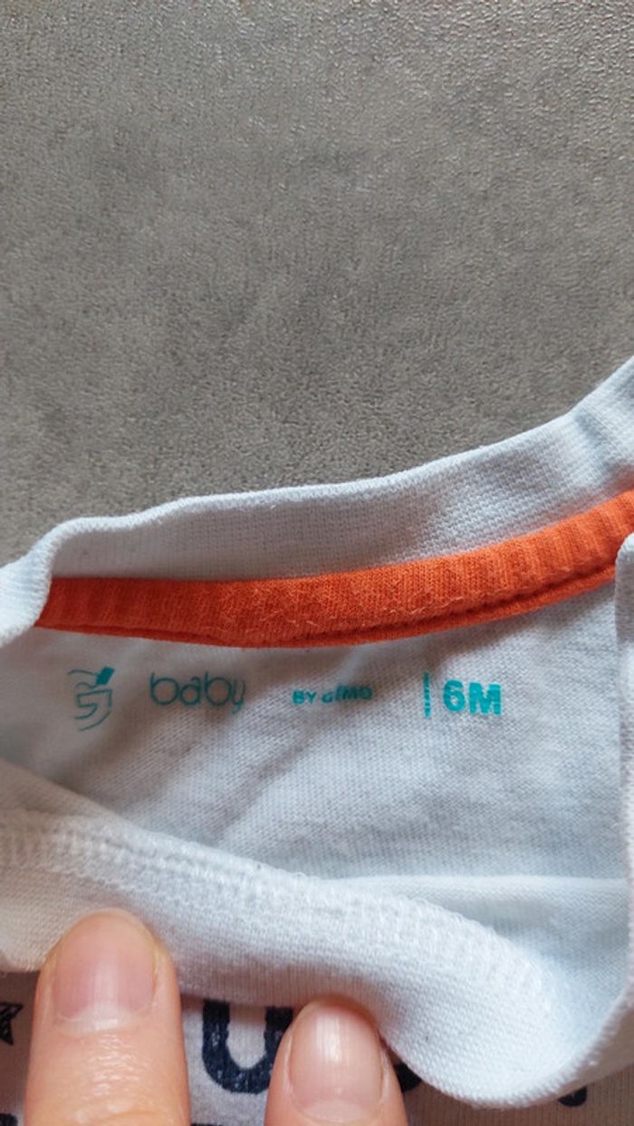 T shirt manches longues gemo 6 mois - photo numéro 3