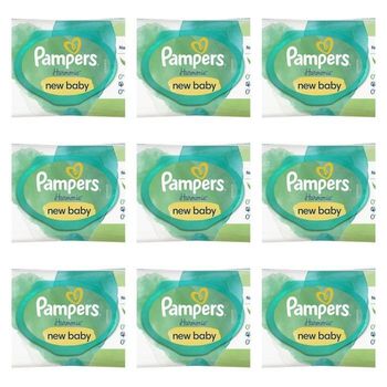 Lot de 9 paquets de Lingettes  Pampers Harmonie New baby