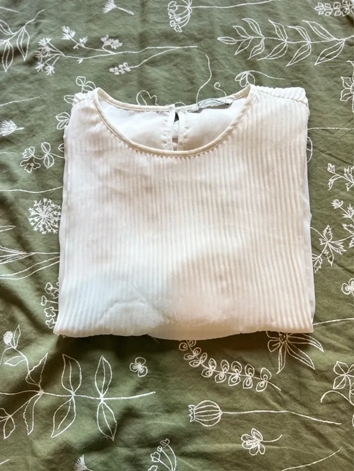 Blouse blanche manches longues stradivarius