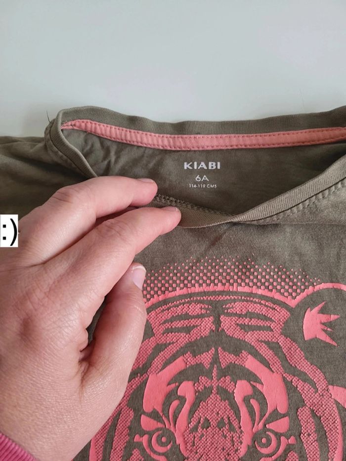 T shirt kaki tigre 6 ans - photo numéro 3