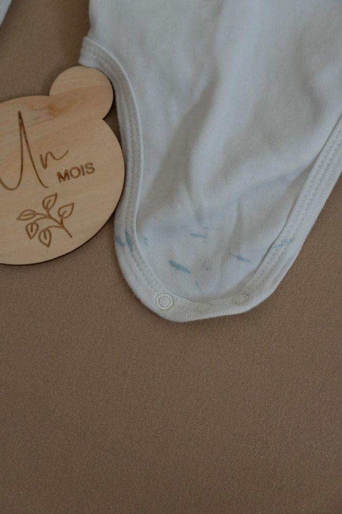 lot bodies body 1 mois divers blanc manche longue - photo numéro 7