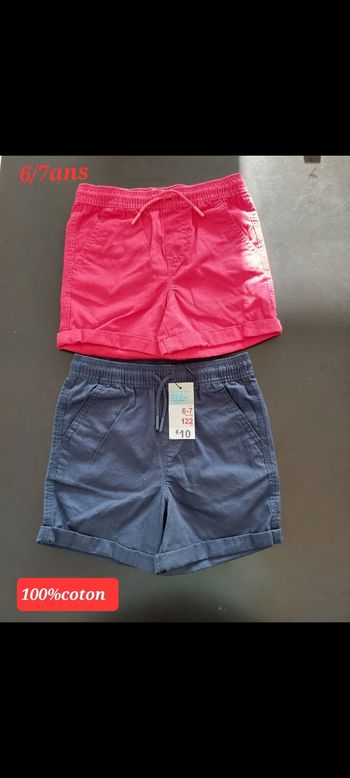 Lot de 2 shorts garçon 6/7ans