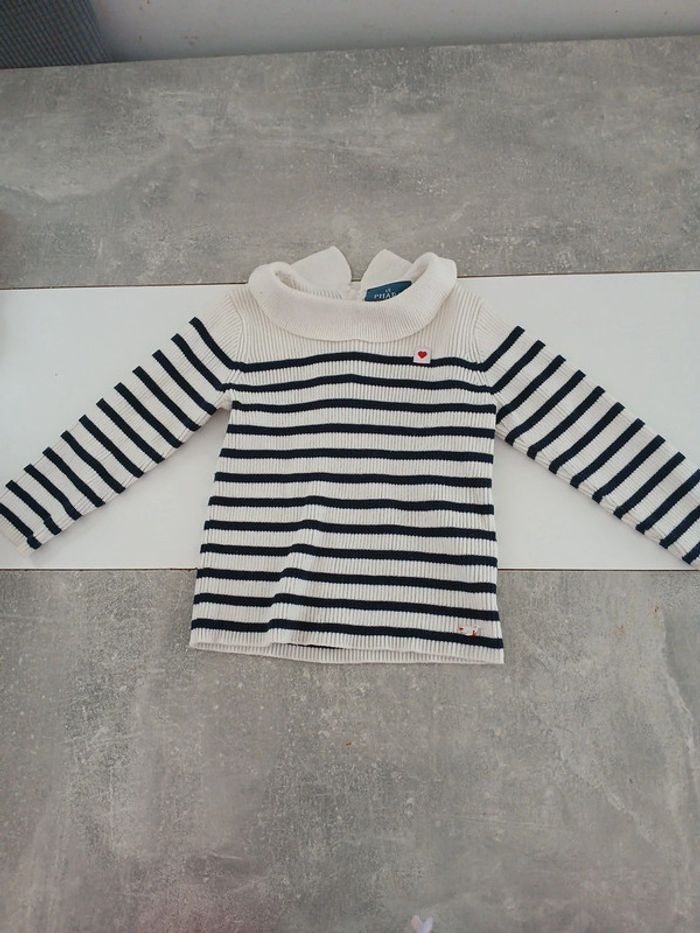 Pull marinière bébé fille