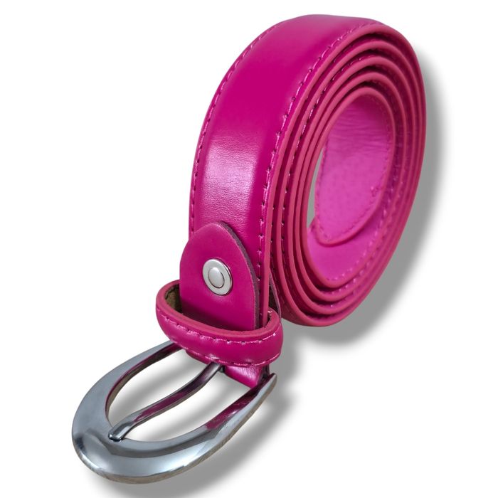Ceinture cuir synthétique - Rose taille 115 - photo numéro 2