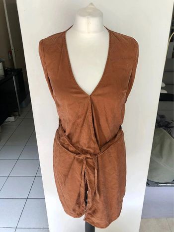 Robe soie Sézane marron taille 38