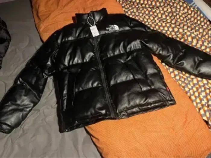 Blouson North Face&supreme officiel cuir souple édition limitée rare