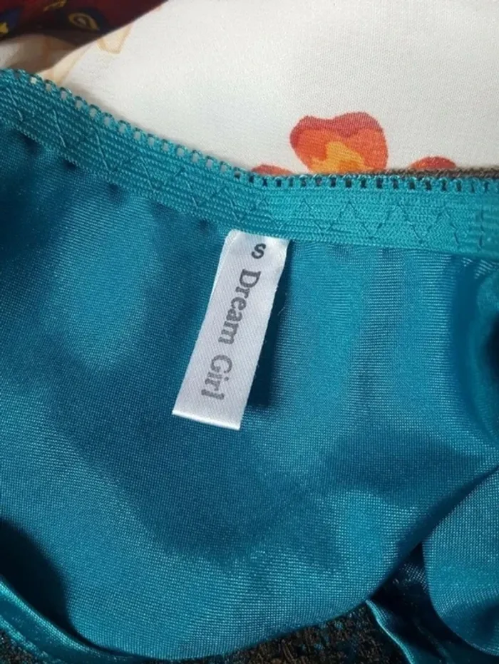 Belle nuisette satiné turquoise Collection Dream Girl T: S 36 - photo numéro 8