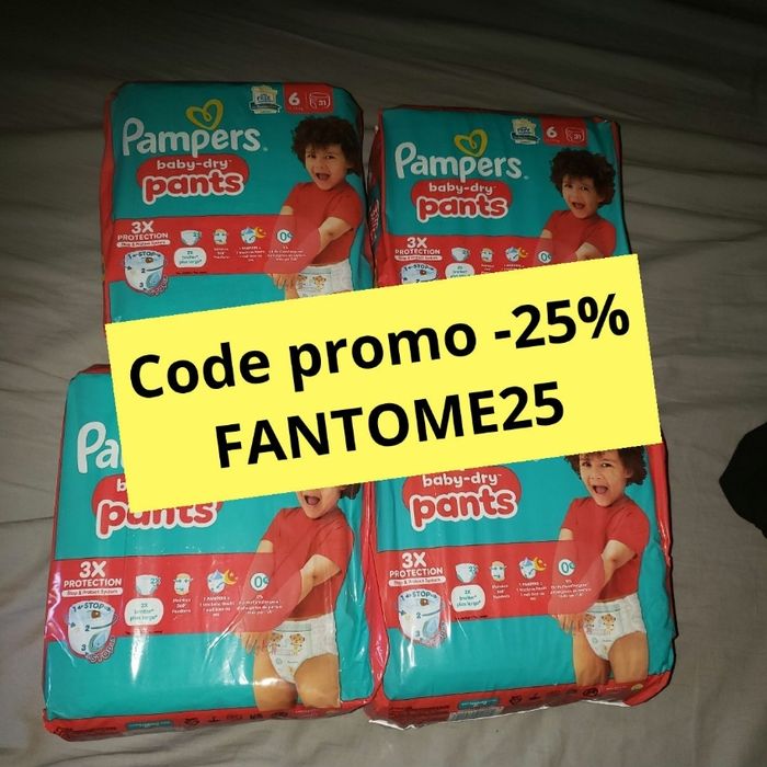Couches culottes Pampers T6, 4 paquets
