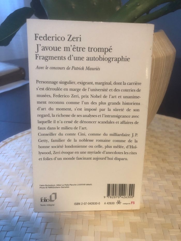 J’avoue m’être trompé - Federico Zeri - photo numéro 2