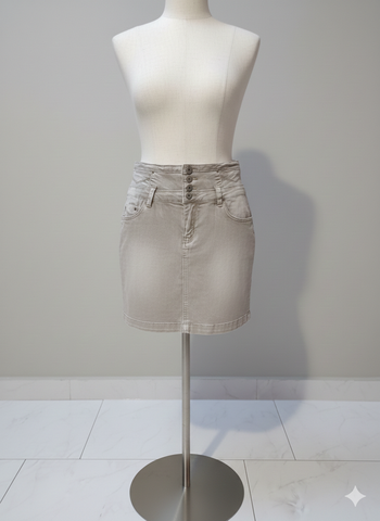 jupe kaki clair en jean taille 40 Onado Neuve