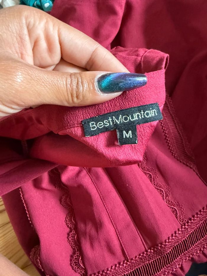 Robe bordeaux dentelle best mountain - photo numéro 3