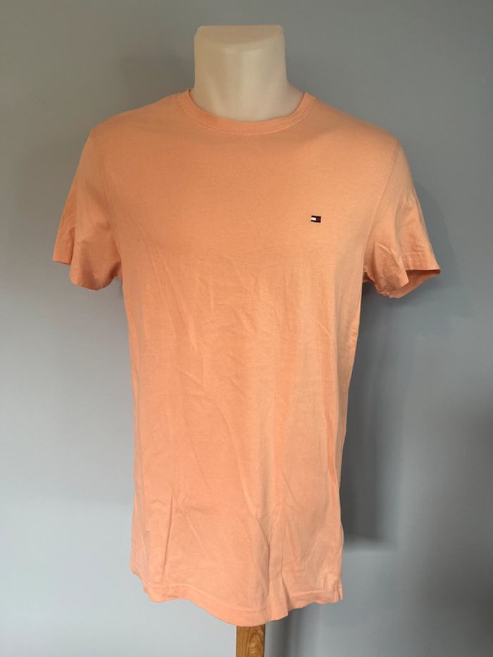 T-shirt Tommy Hilfiger rose clair – taille S – 100 % coton – basique chic