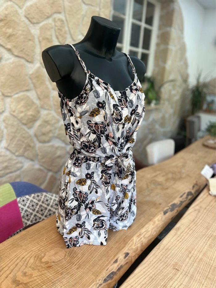 Combishort combinaison d’été gemo à bretelles motif africain wax - photo numéro 3