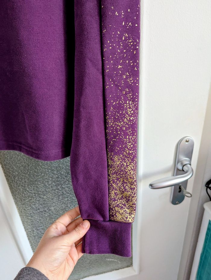 Sweat polaire puma violet doré ados taille xs - photo numéro 3