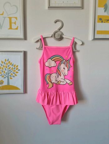 Maillot de bain 1 pièce licorne rose réglable taille 6/7ans