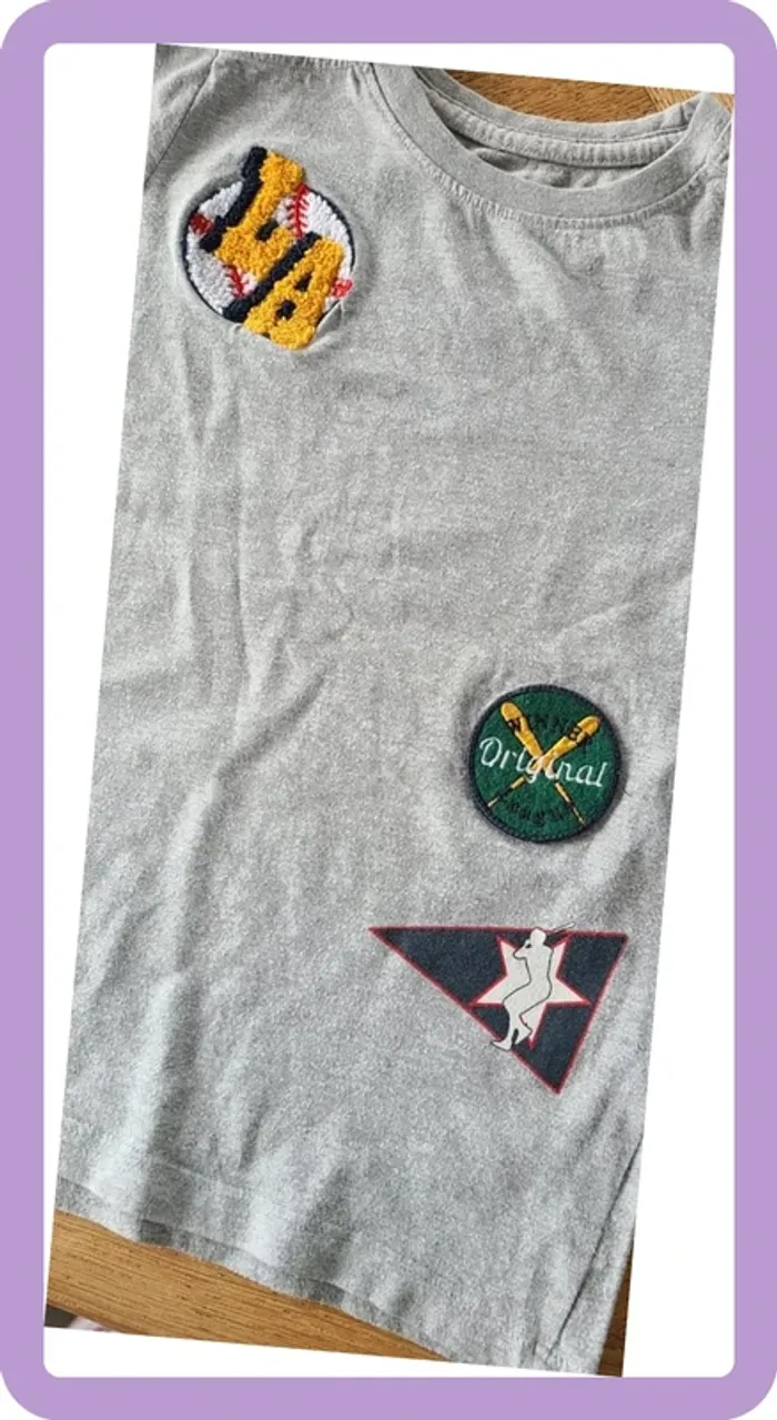 T-shirt coton 8 ans base-ball - photo numéro 2