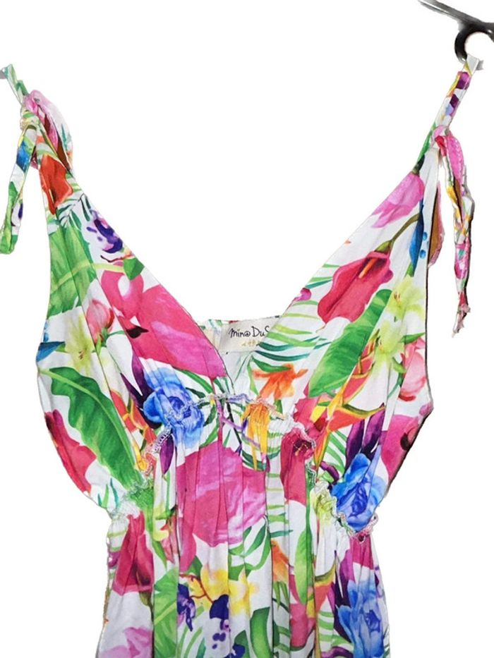 Robe été fleurie Minodusud taille unique - photo numéro 3