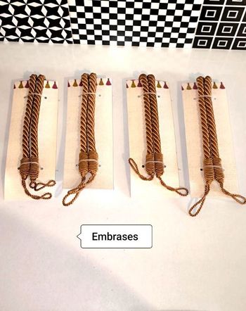 Lot de 2 embrases marron pour rideaux et voilages  Neufs    #dilo2103accessoire